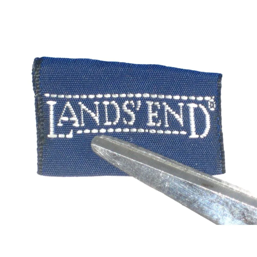Mens Lands End Blue Lined Nylon Swim Board Shorts sz Lx4